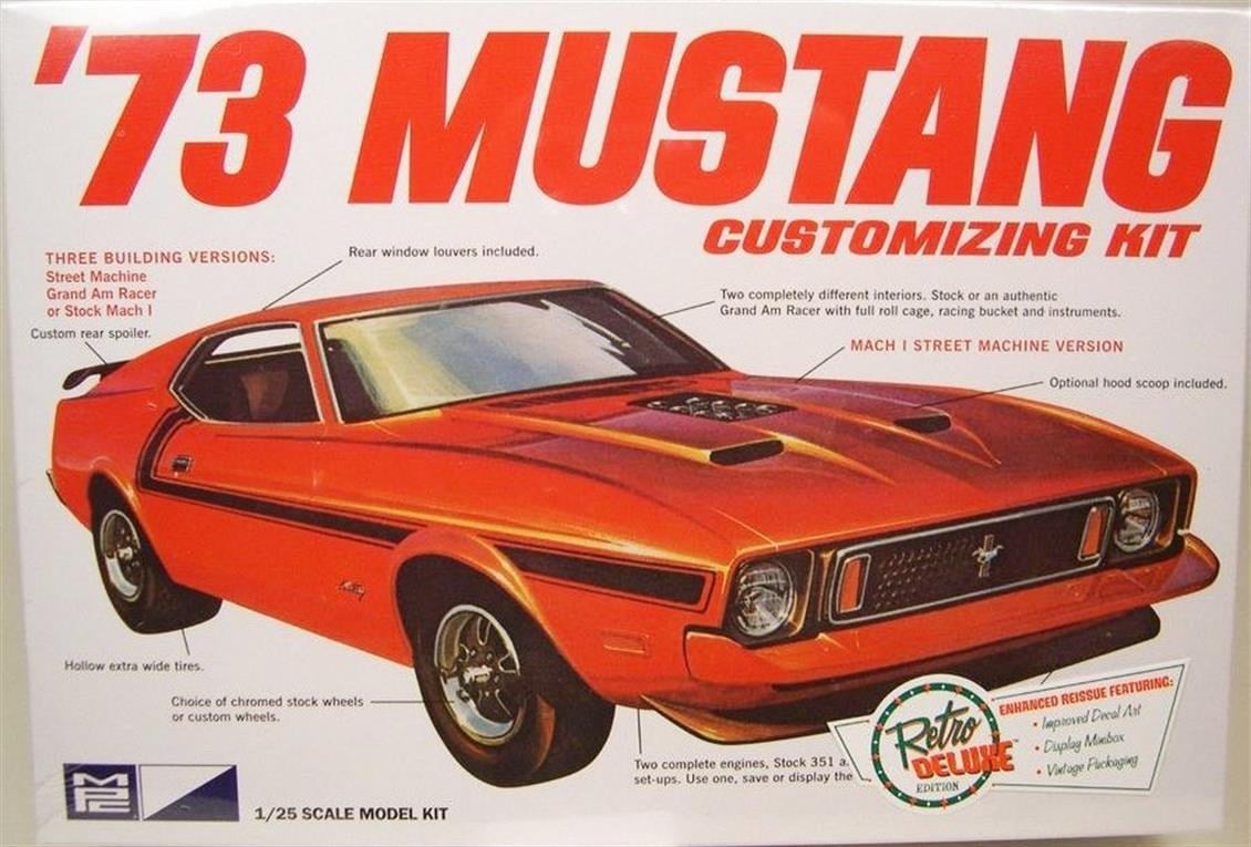 MPC 846 1/25 Ölçek, 1973 Ford Mustang Araba, Plastik Model kiti