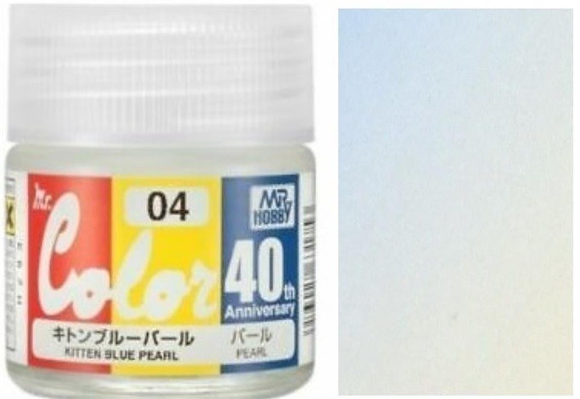 Mr.Hobby AVC-04 10 ml. Kitten Blue Pearl, 40.Yıl Mr.Color Serisi Model Boyası