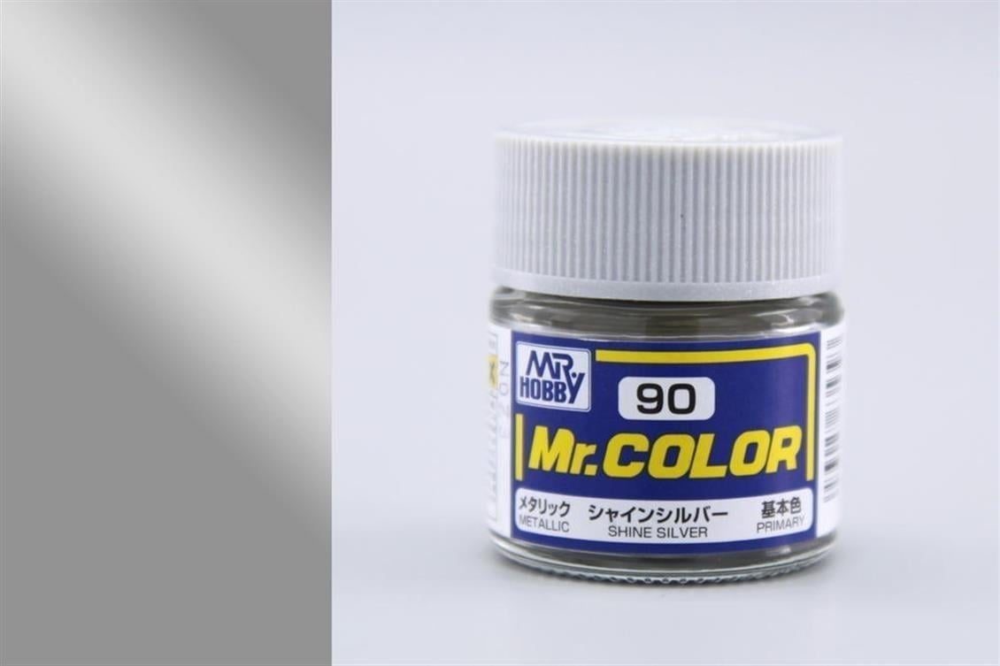 Mr.Hobby C-090 10 ml. Shine Silver, Mr.Color Serisi Model Boyası