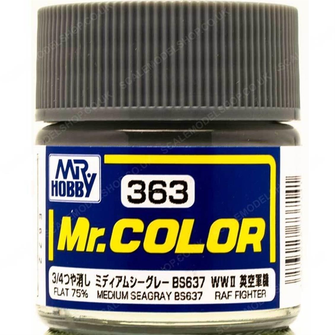 Mr.Hobby C-363 10 ml. Medium Seagray BS637, Mr.Color Serisi Model Boyası