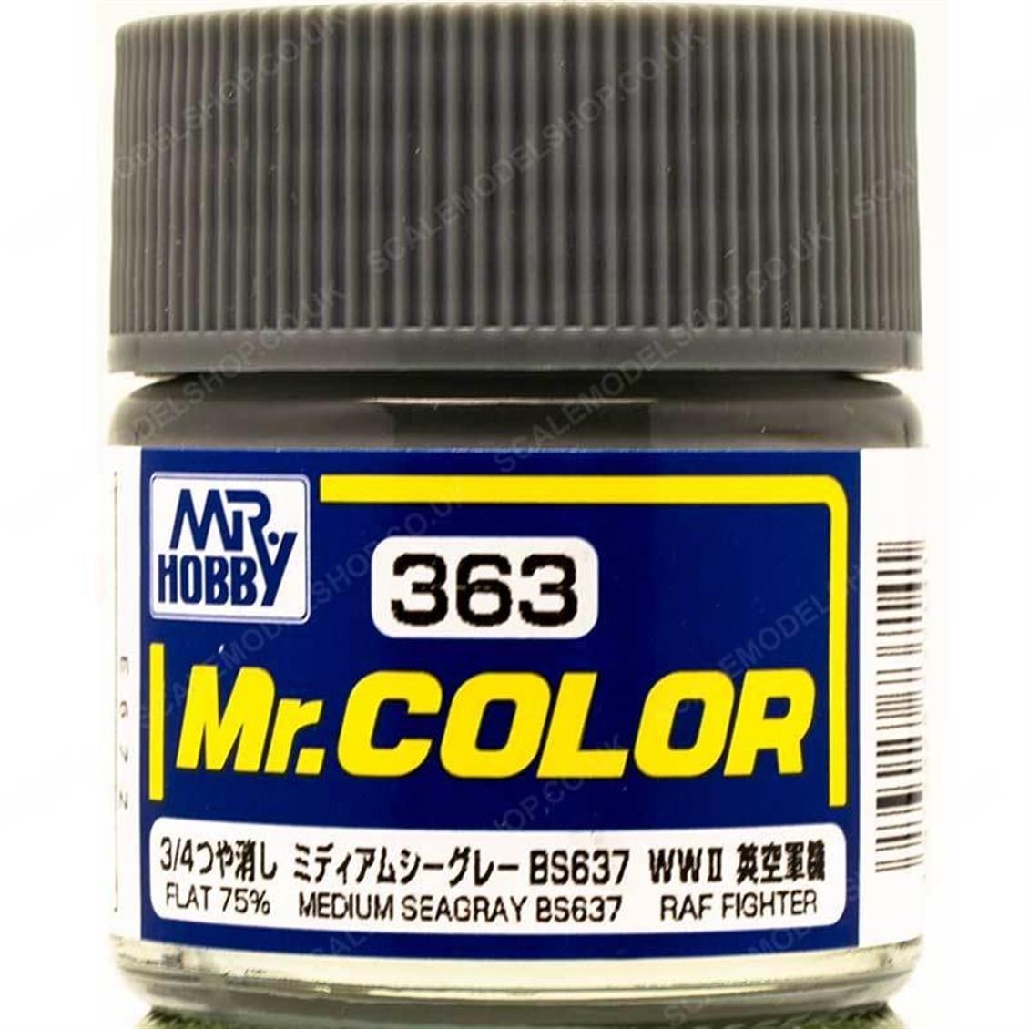 Mr.Hobby C-363 10 ml. Medium Seagray BS637, Mr.Color Serisi Model Boyası