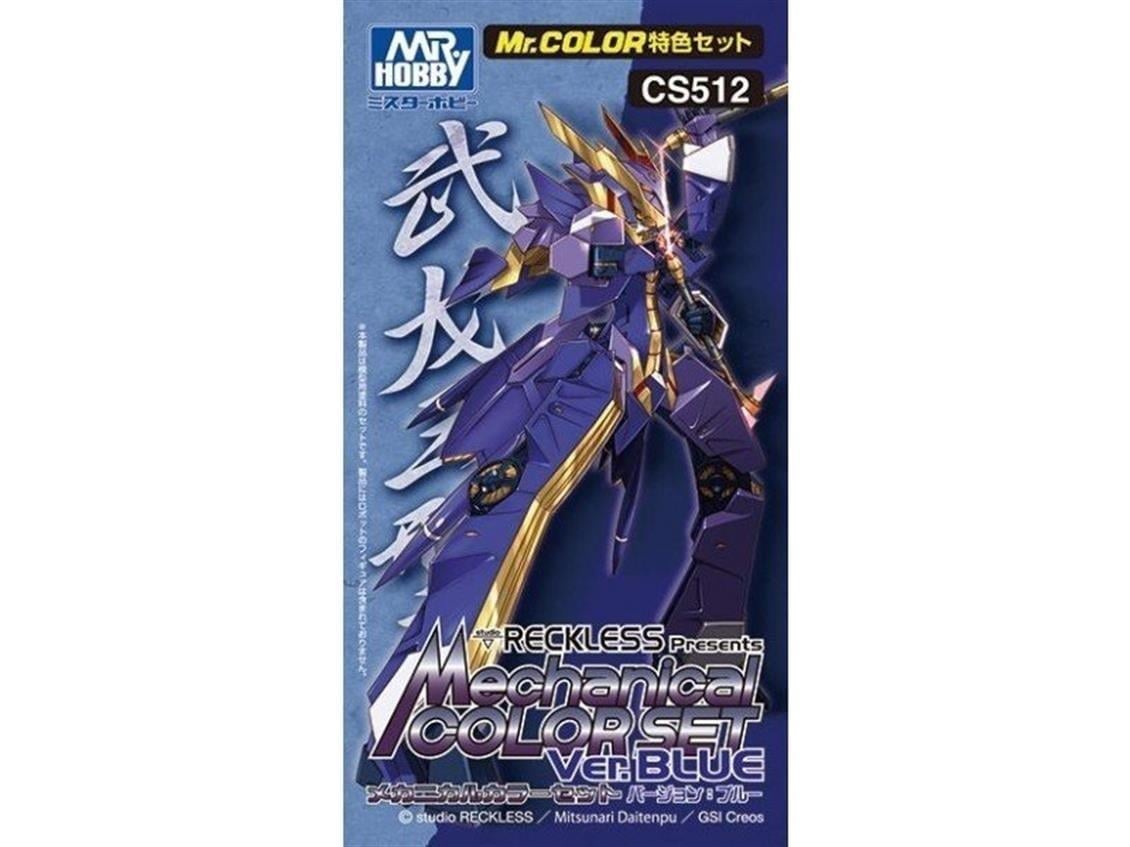 Mr.Hobby CS-512 3x10 ml. Mechanical Color Set Ver. Blue, Mr.Color Serisi Model Boyası Seti