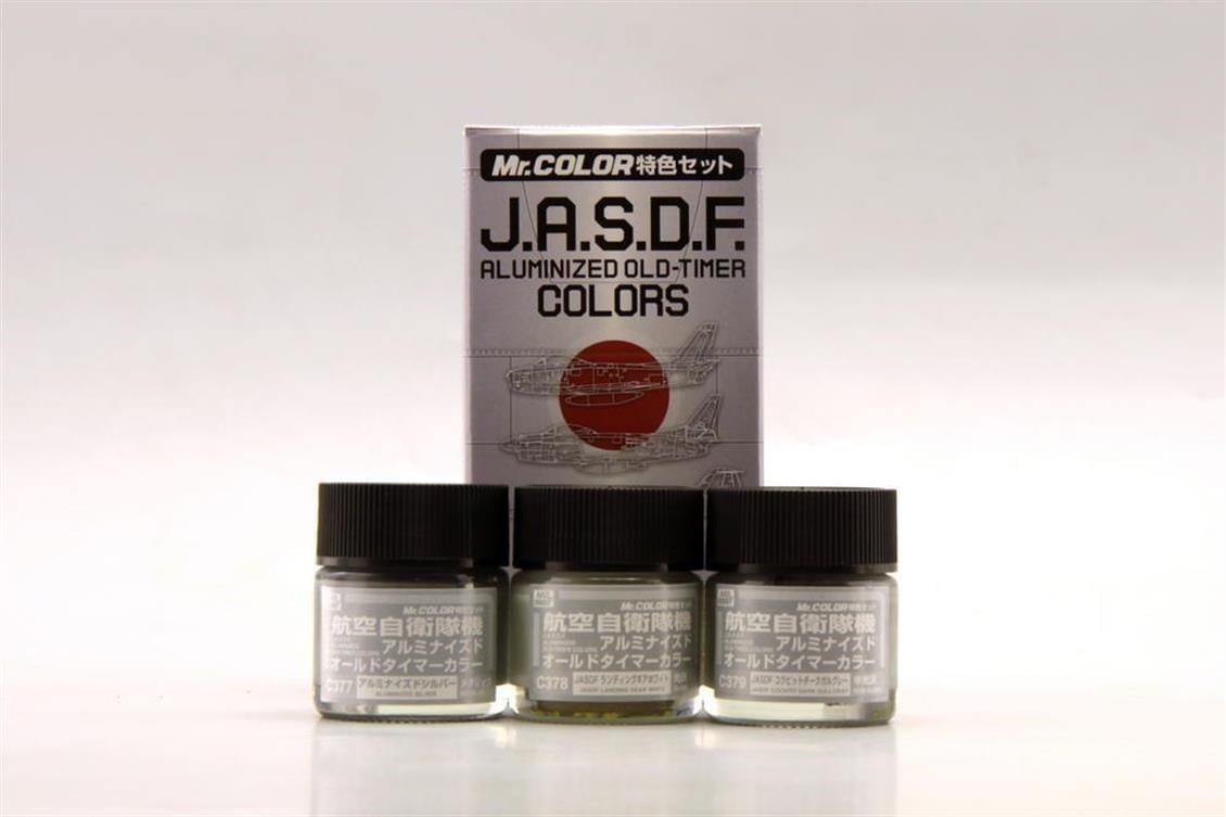 Mr.Hobby CS-666 3x10 ml. J.A.S.D.F. Aluminized OldTimer, Mr.Color Serisi Model Boyası Seti