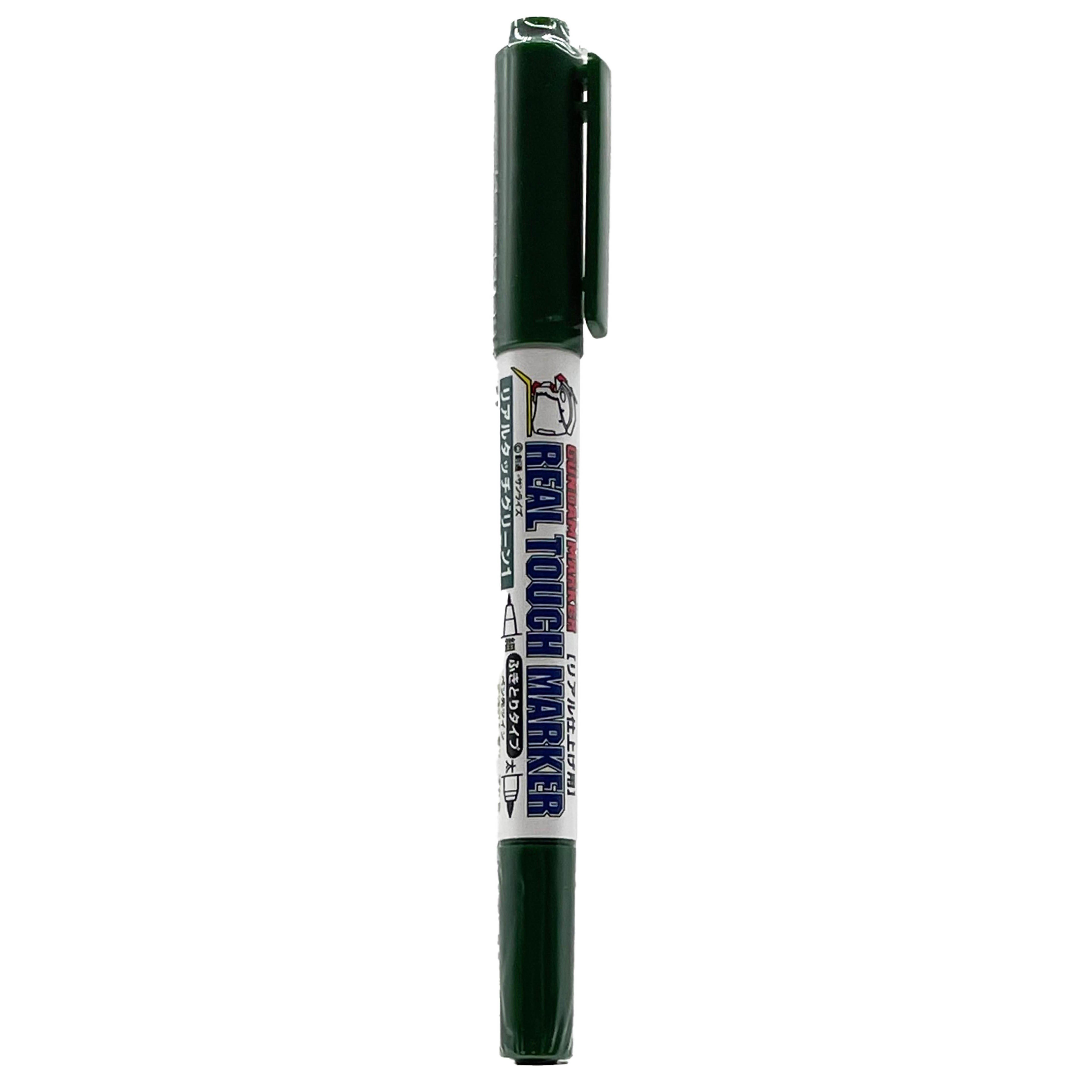 Mr.Hobby GM-408 Real Touch Green 1, İnce ve Kalın uclu Gölgelendirme Marker Kalemi