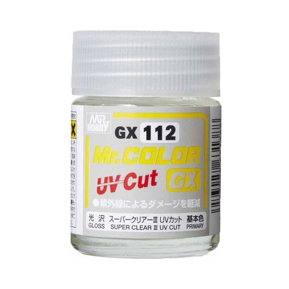 Mr.Hobby GX-112 18 ml. Gloss, Super Clear III UV Cut, Mr.Clear Color Serisi Model Boyası