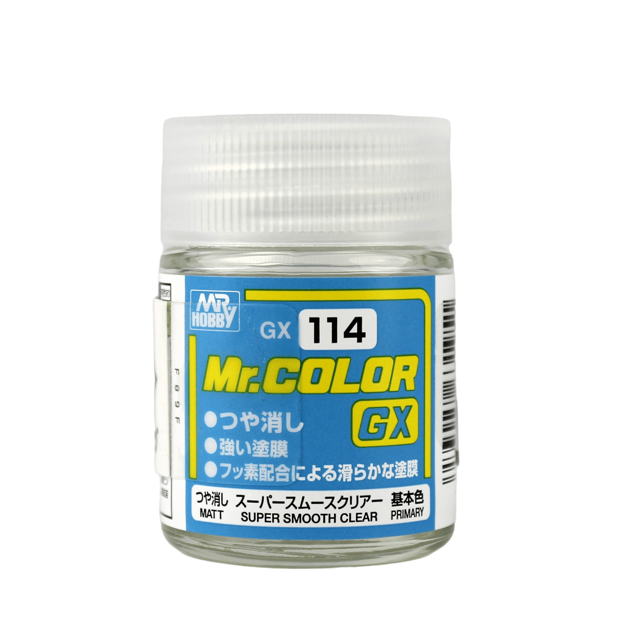 Mr.Hobby GX-114 18 ml. Flat, Super Smooth Clear, Mr.Clear Color Serisi Model Boyası