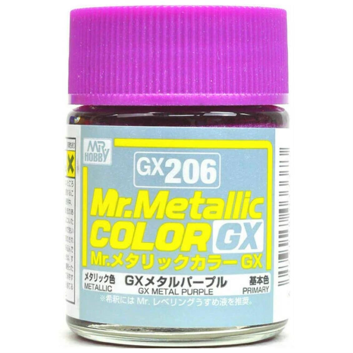Mr.Hobby GX-206 18 ml. Metallic Purple, Metalik Serisi Model Boyası