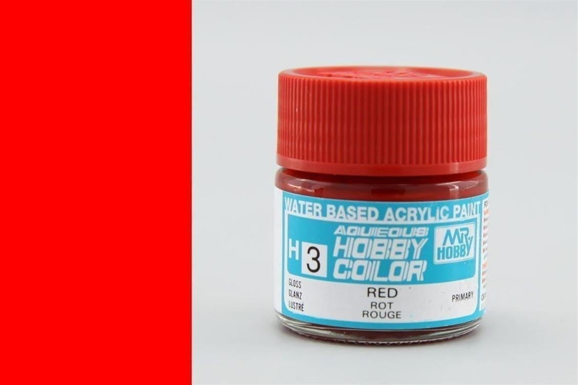Mr.Hobby H-003 10 ml. Red, Aqueous Serisi Model Boyası