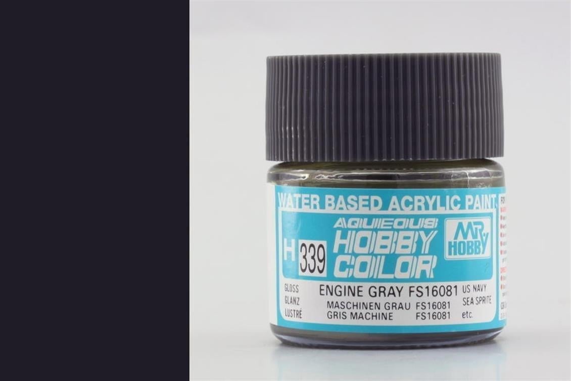 Mr.Hobby H-339 10 ml. Engine Gray BS4800/18B21, Aqueous Serisi Model Boyası