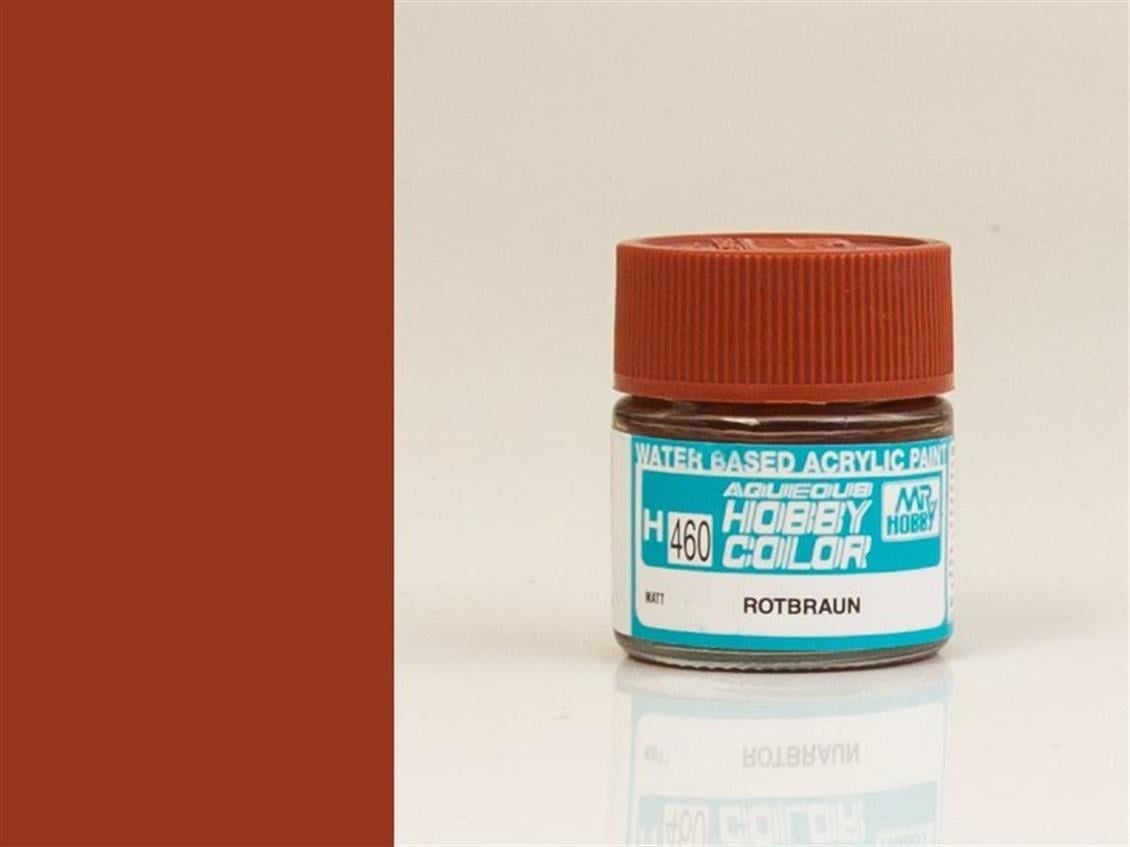 Mr.Hobby H-460 10 ml. Red Brown (1), Aqueous Serisi Model Boyası