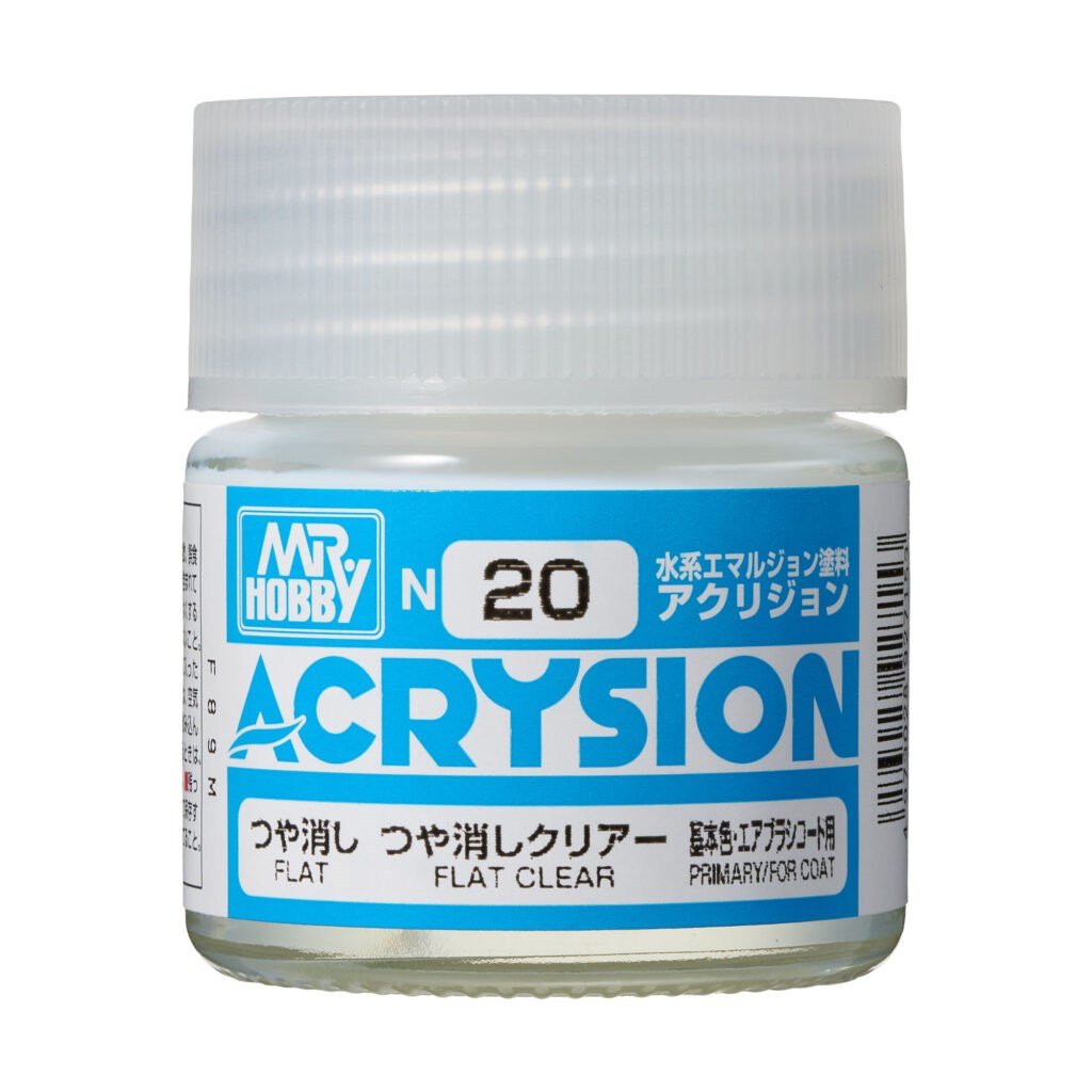 Mr.Hobby N-020 10 ml. Flat Clear, Acrysion Serisi Model Boyası
