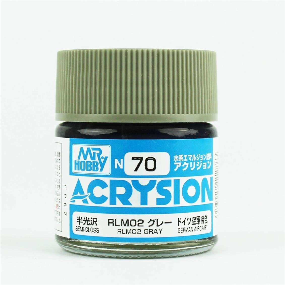 Mr.Hobby N-070 10 ml. RLM02 Gray, Acrysion Serisi Model Boyası