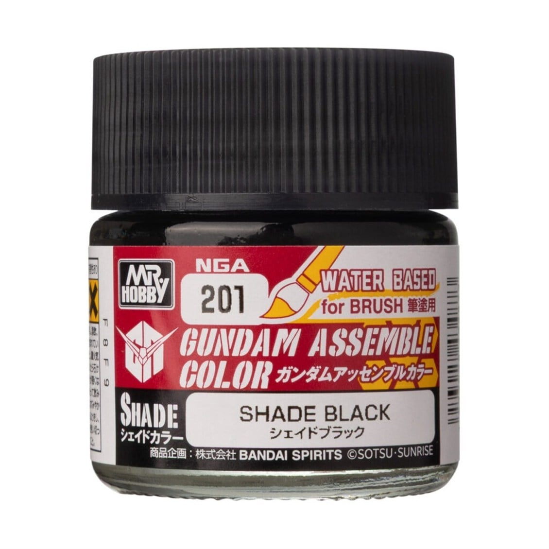 Mr.Hobby NGA-201 10 ml. Shade Black, Gundam Assemble, Acrysion Serisi Model Boyası