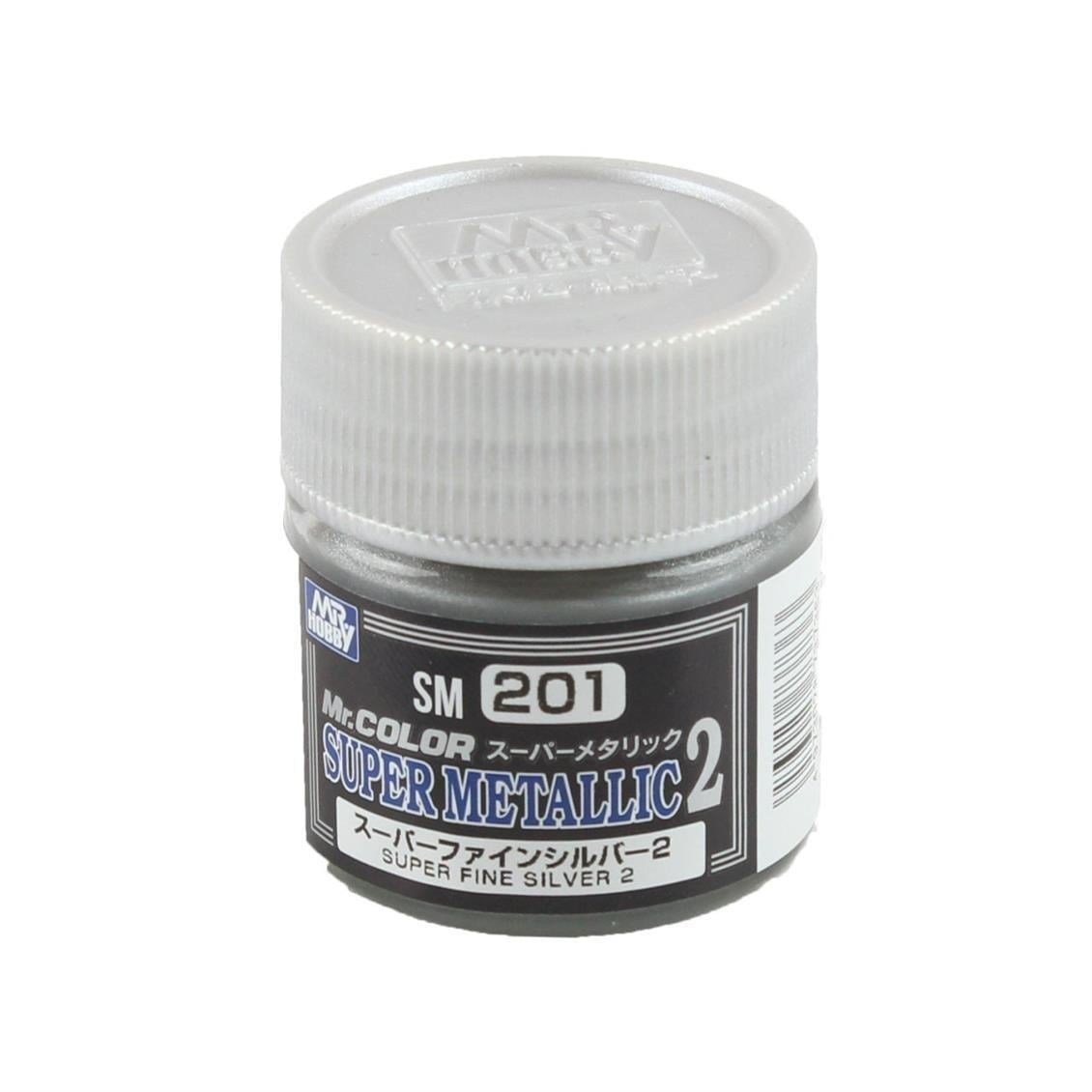 Mr.Hobby SM-201 10 ml. Super Fine Silver, Metallic Colors-II Serisi Model Boyası