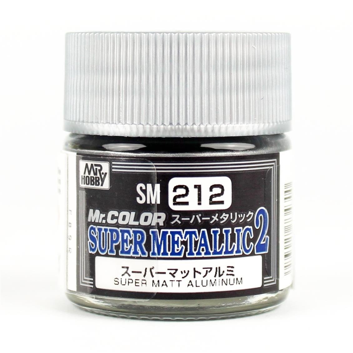 Mr.Hobby SM-212 10 ml. Super Metallic Mat Aluminium, Metallic Colors-II Serisi Model Boyası