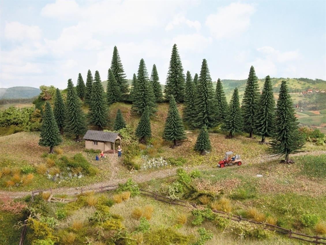 Noch 26820 Köknar Ağaçları, 25 Adet, 5-14 cm. Diorama Malzemesi