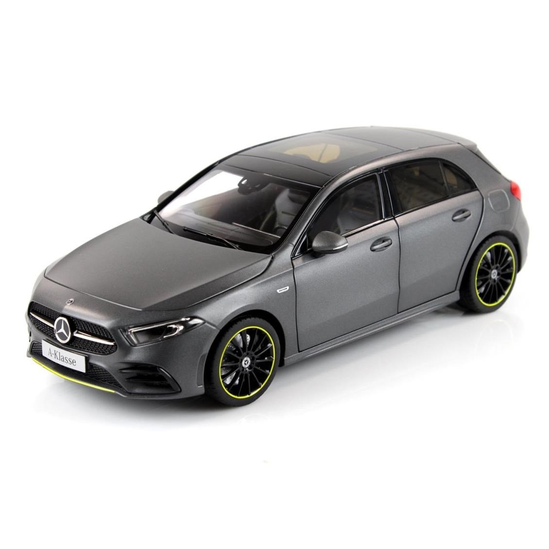 Norev B66960428 1/18 Ölçek, Mercedes Benz A Class (W177) 2018, Mountain Grey Magno, Sergilemeye Hazır Metal Araba Modeli