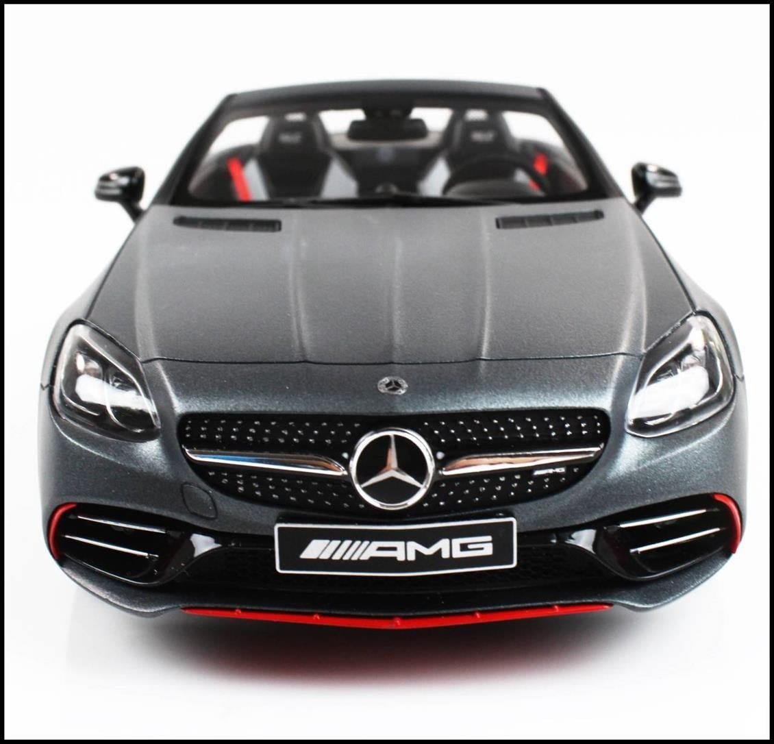 Norev B66960466 1/18 Ölçek, Mercedes Benz SLC43 AMG Biturbo Spider 2016, Selenite Magno Grey, Sergilemeye Hazır Metal Araba Mod