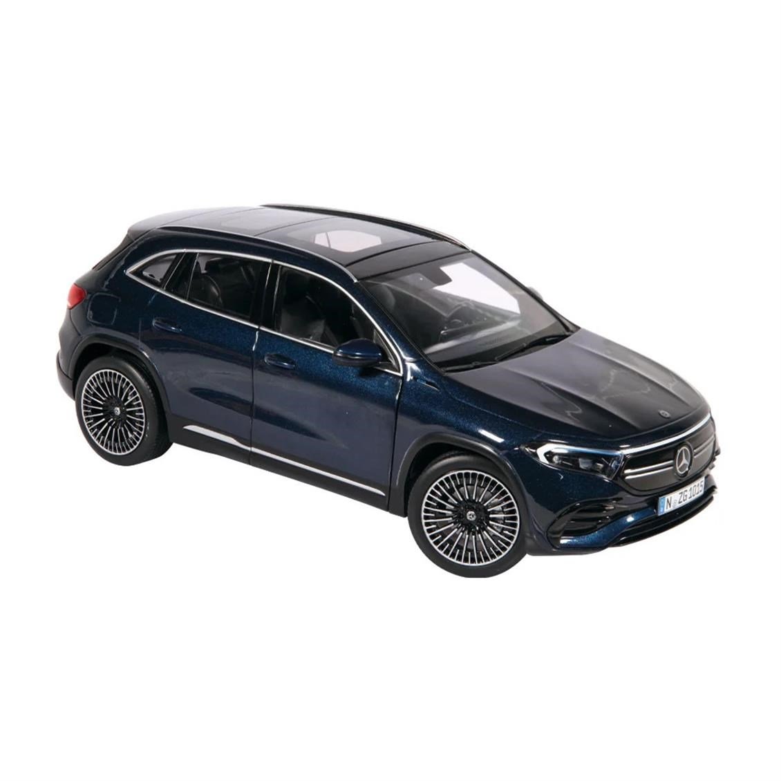 NZG 1015/21 1/18 Ölçek, Mercedes-Benz EQA, Metalik Mavi,Sergilemeye Hazır Metal Araba Modeli