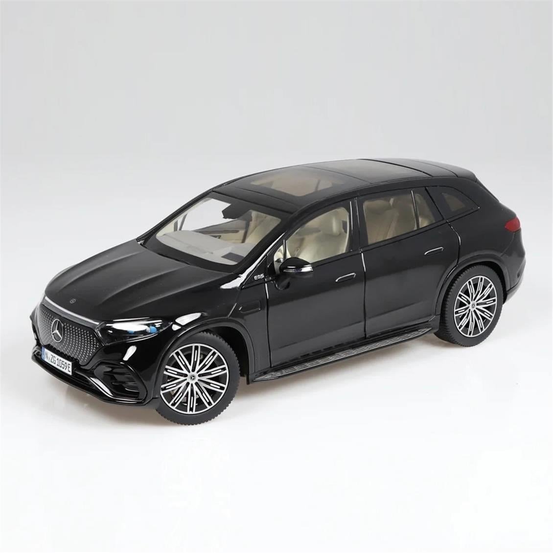 NZG 1059/50 1/18 Ölçek, Mercedes-Benz EQS AMG Line SUV, Siyah, Sergilemeye Hazır Metal Araba Modeli