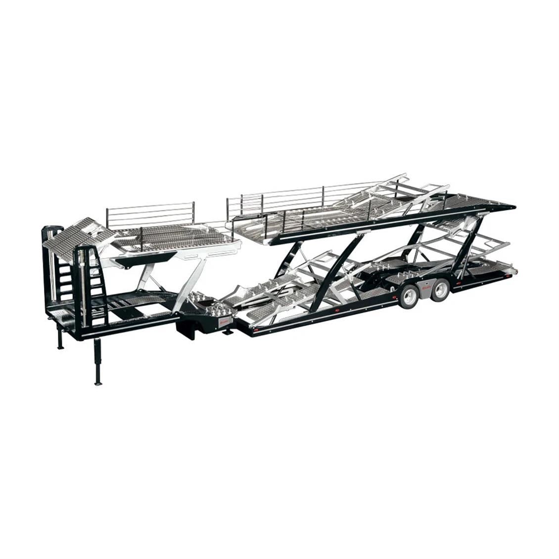 NZG 971 1/18 Ölçek, LOHR 6 lı Araç Taşıma Dorsesi, Siyah, Sergilemeye Hazır Metal Model
