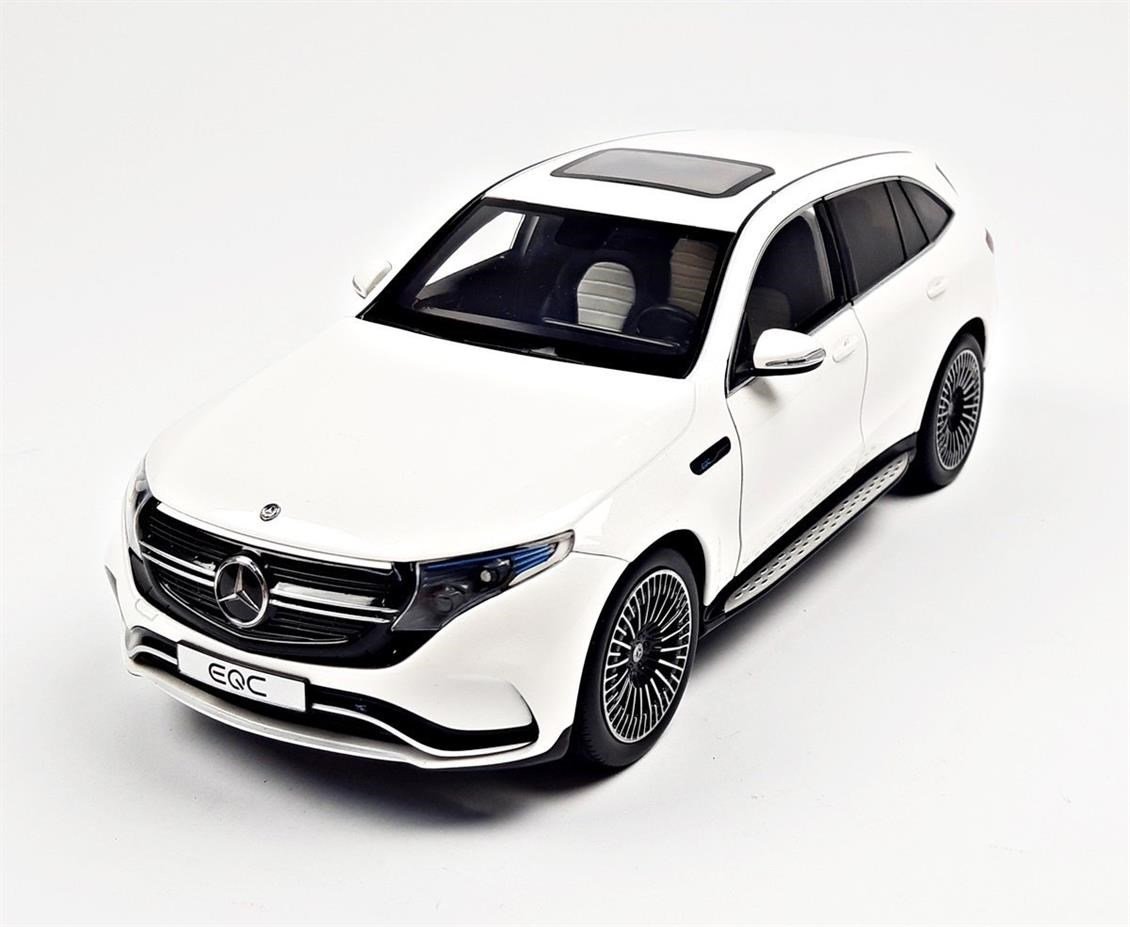 NZG B66963756 1/18 Ölçek, Mercedes Benz (N293) EQC 4Matic 2019, Diamond White, Sergilemeye Hazır Metal Araba Modeli