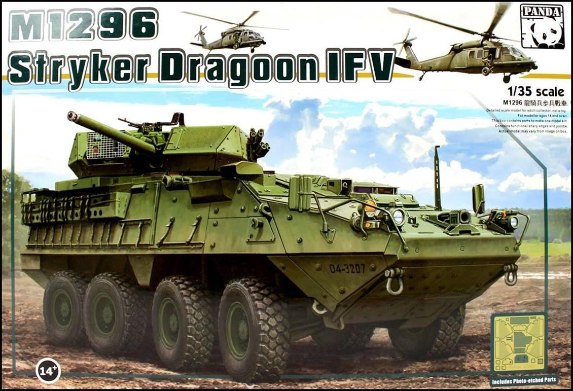 Panda Hobby 35045 1/35 Ölçek, M1296 Stryker Dragoon Zırhlı Personel Taşıyıcı Araç, Plastik Model kiti