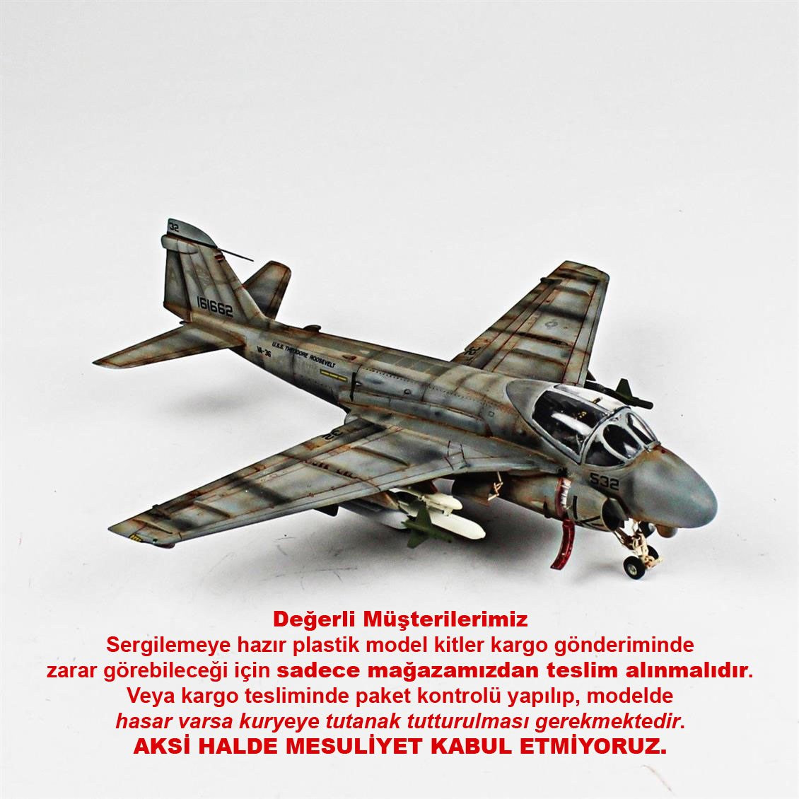 QD048 1/72 A-6E Tram Intruder Sergilemeye Hazır Plastik Uçak Modeli