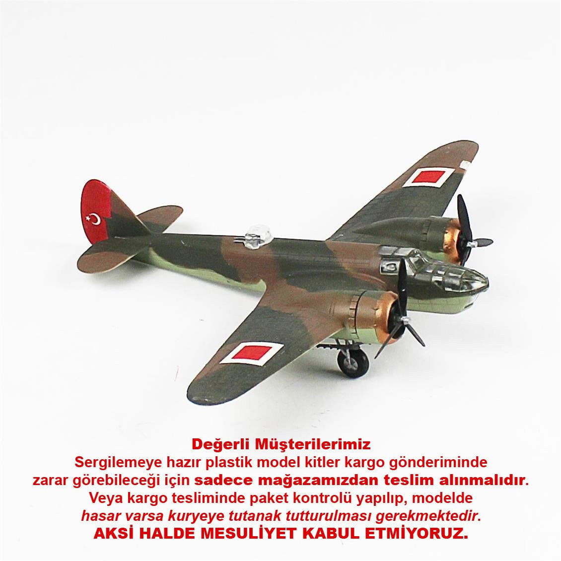 QD080 1/72 Bristol Blenheim MK5 Sergilemeye Hazır Plastik Uçak Modeli