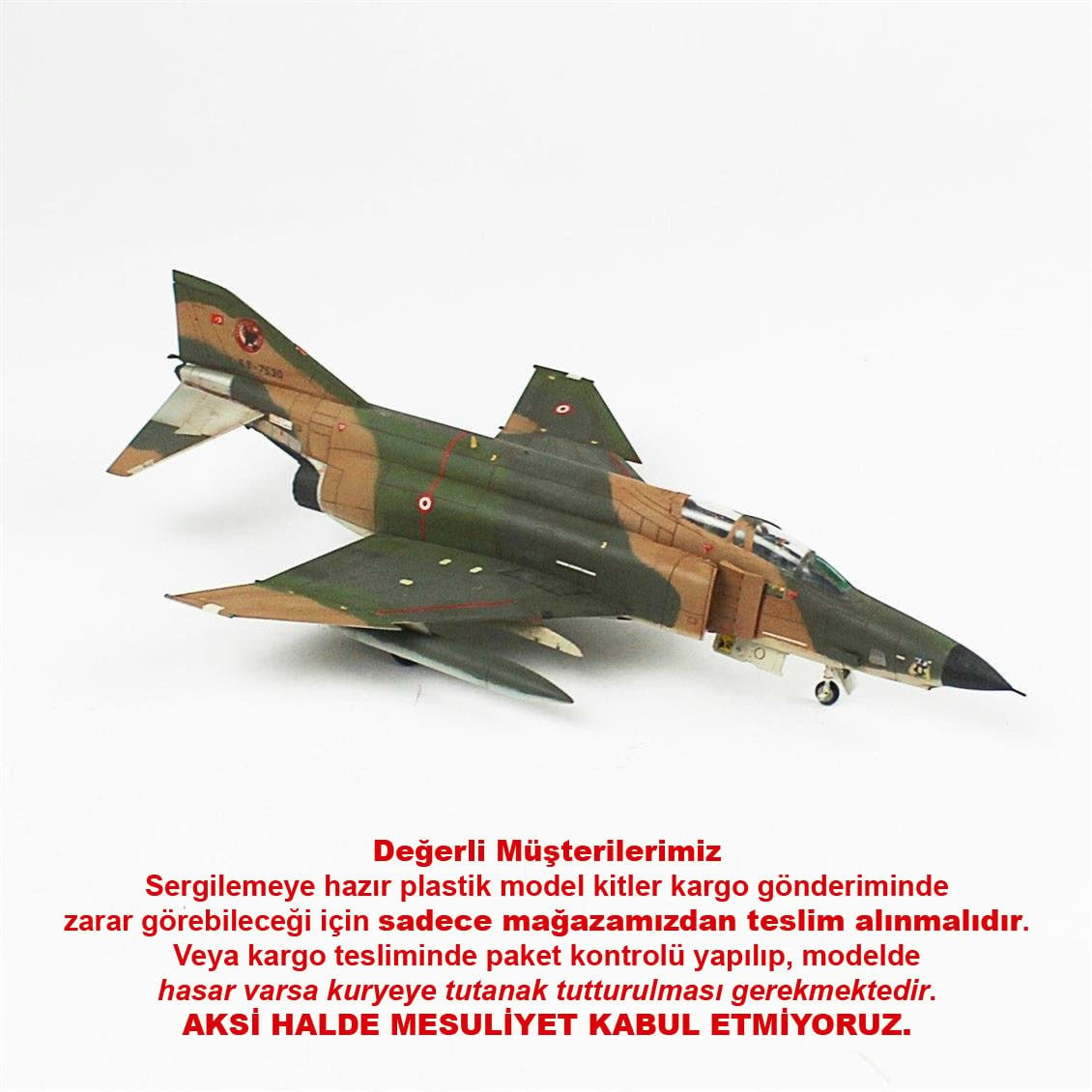 QD082 1/72 RF-4E Phantom II Sergilemeye Hazır Plastik Uçak Modeli