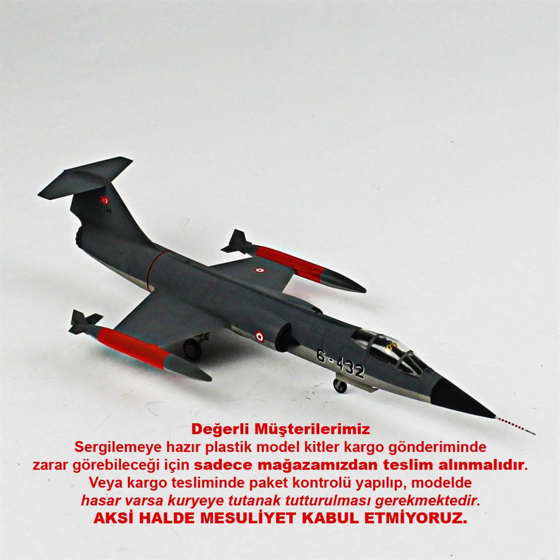 QD088 1/72 F-104G Starfighter Sergilemeye Hazır Plastik Uçak Modeli
