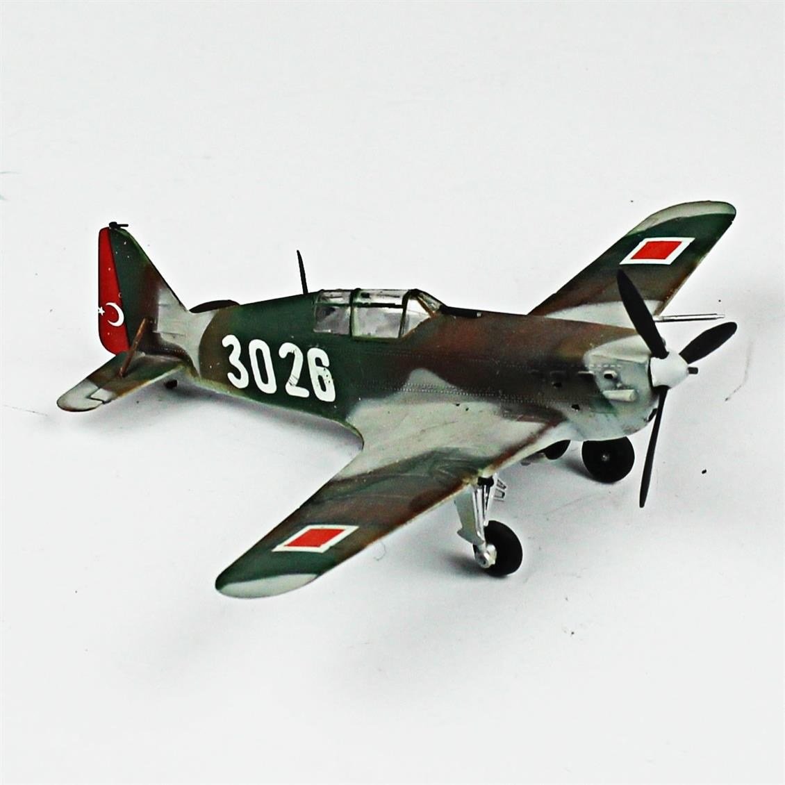 QD107 1/72 MS-406 Sergilemeye Hazır Plastik Uçak Modeli