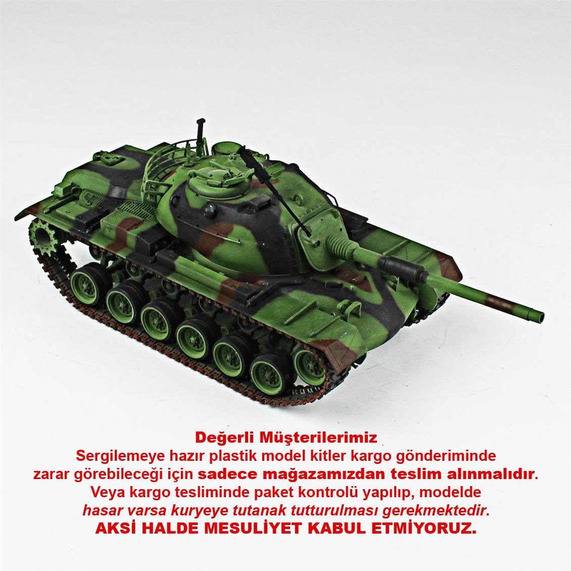 QD209 1/35 M48A5T2, Hobbytime, Sergilemeye Hazır Plastik Tank Modeli