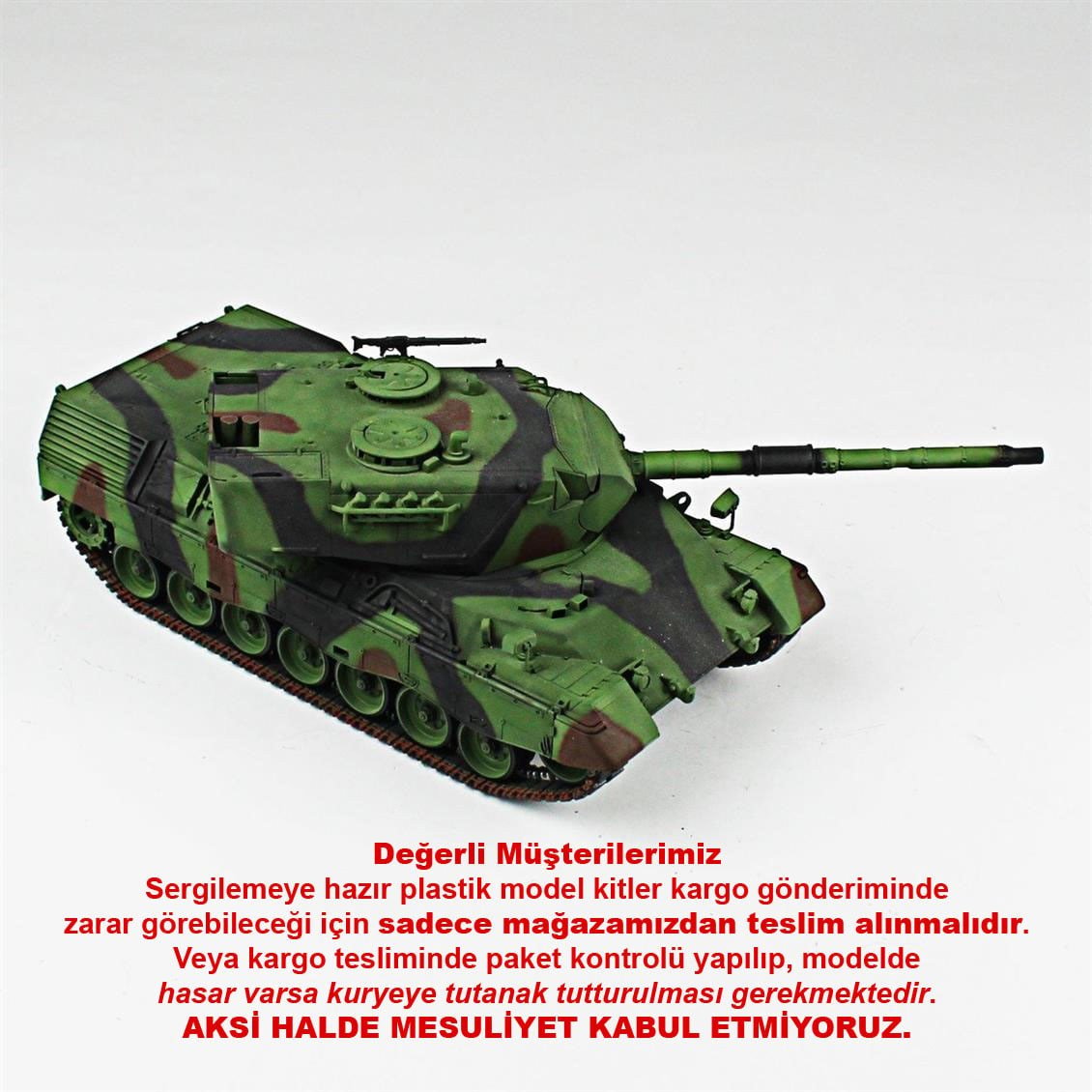 QD211 1/35 Leopard 1A4, Tamiya, Sergilemeye Hazır Plastik Tank Modeli