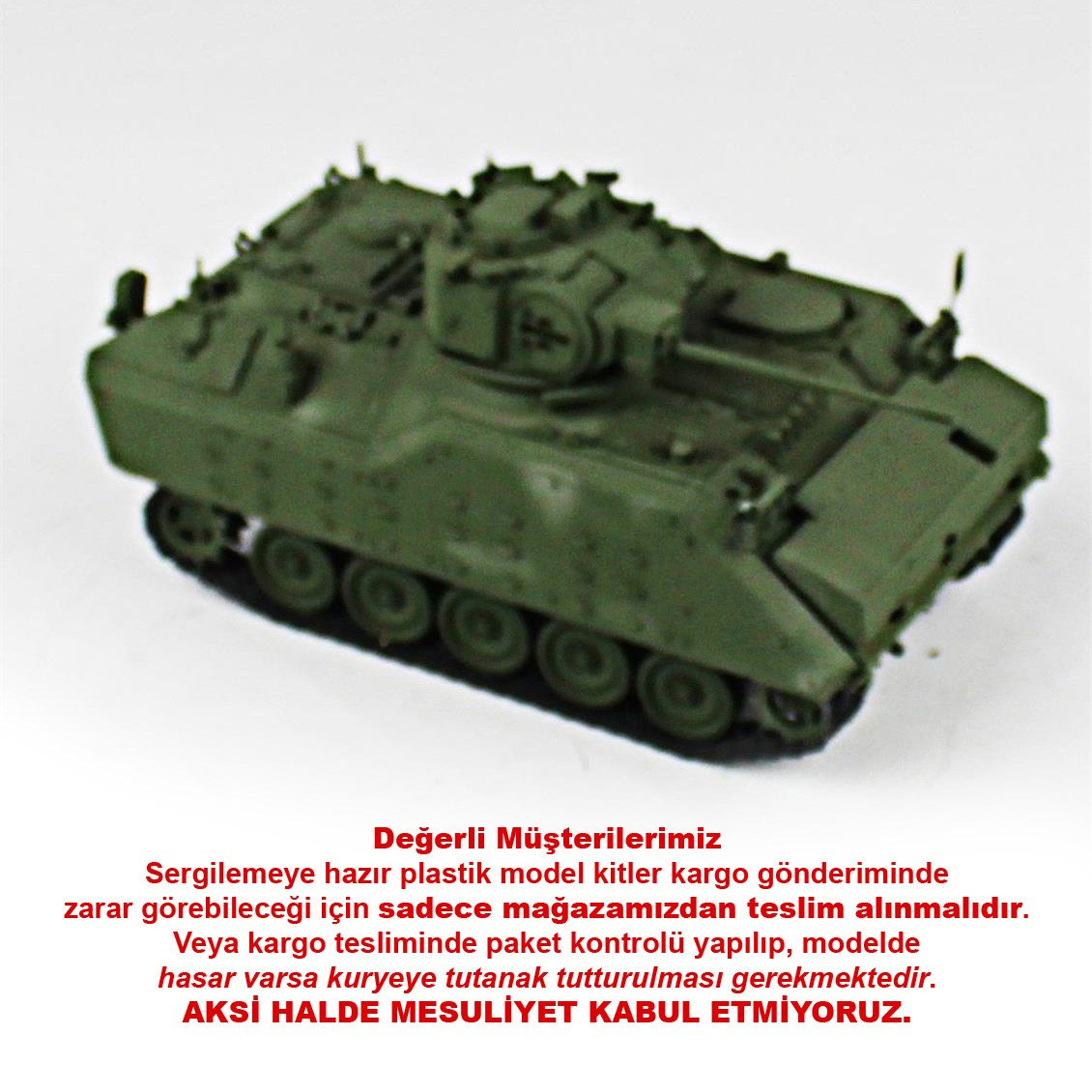 QD217 1/35 FNSS ZMA 25 mm. Canon, AFV Club, Sergilemeye Hazır Plastik Tank Modeli