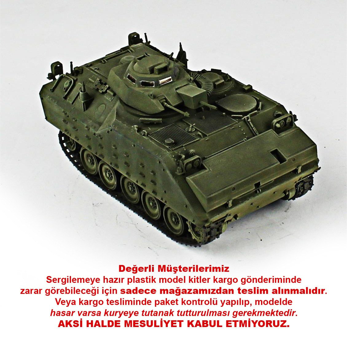 QD221 1/35 FNSS ZMA Gage Kuleli, AFV Club+Scratch, Sergilemeye Hazır Plastik Tank Modeli