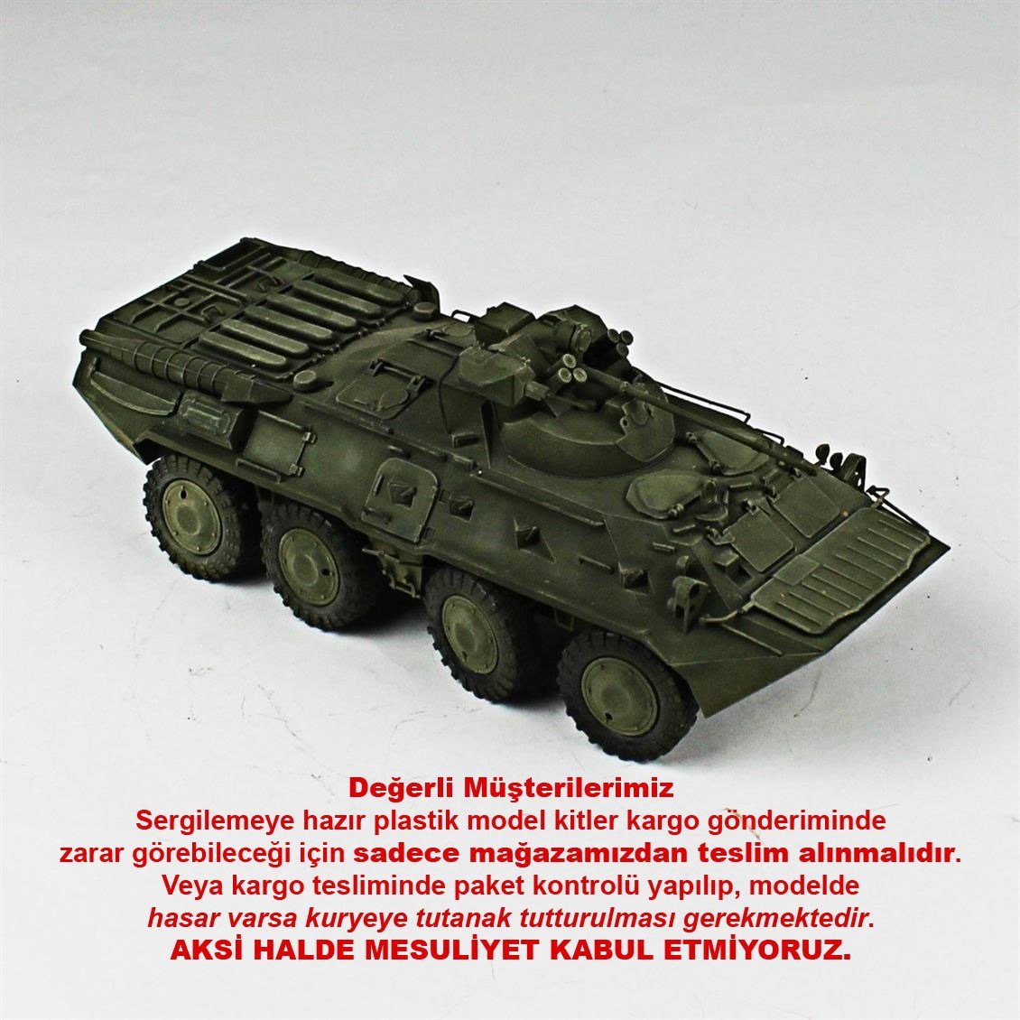 QD224 1/35 BTR-80A, Zvezda, Sergilemeye Hazır Plastik Tank Modeli