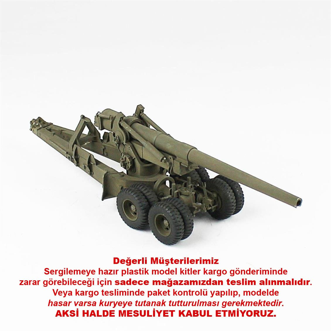 QD237 1/35 M59 155 mm. Top, AFV Club, Sergilemeye Hazır Plastik Tank Modeli