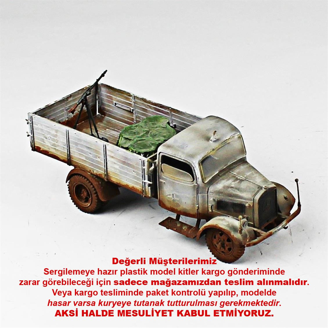 QD249 1/35 Mercedes-Benz Kamyon, Italeri, Sergilemeye Hazır Plastik Tank Modeli