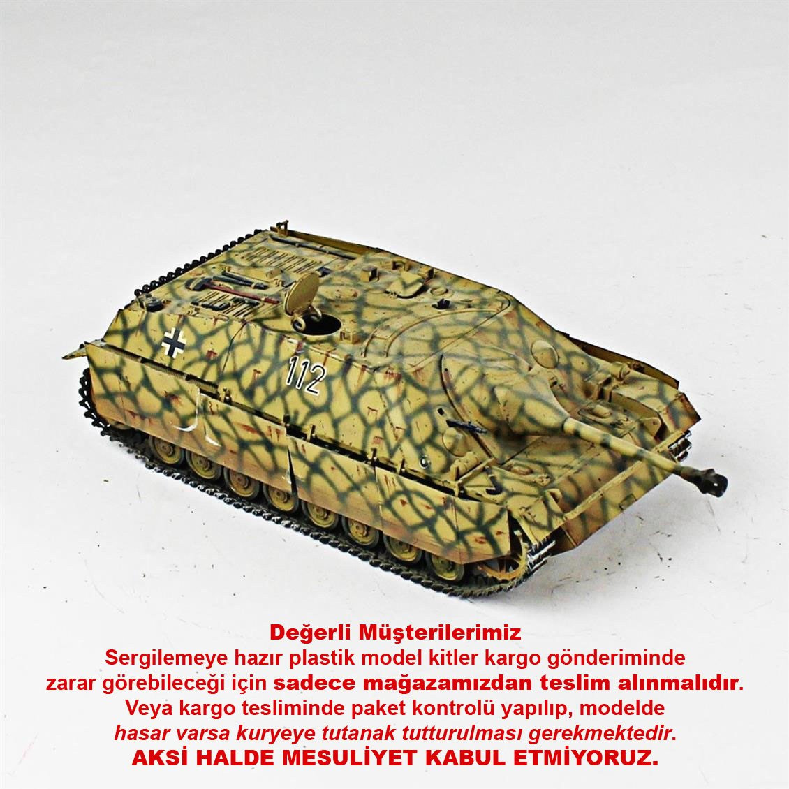 QD264 1/35 Jagdpanzer IV, Italeri, Sergilemeye Hazır Plastik Tank Modeli