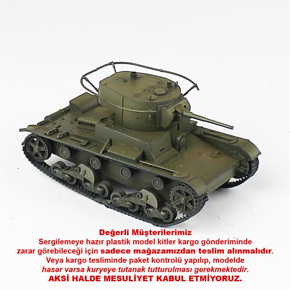 QD266 1/35 BT-7, Zvezda, Sergilemeye Hazır Plastik Tank Modeli