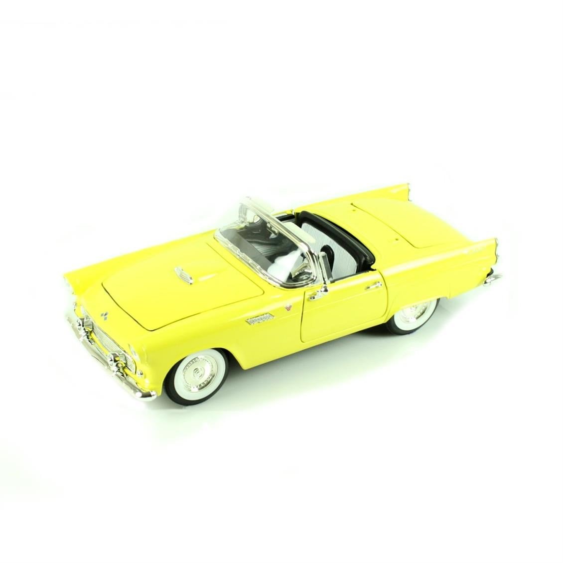 Road Signature 92068 1/18 Ölçek, 1955 Ford Thunderbolt, Yellow, Sergilemeye Hazır Metal Araba Modeli