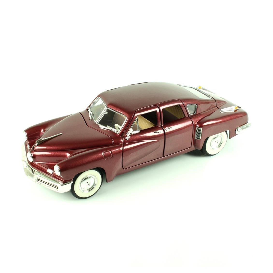 Road Signature 92268 1/18 Ölçek, 1948 Tucket Torpedo,Burgundy, Sergilemeye Hazır Metal Araba Modeli