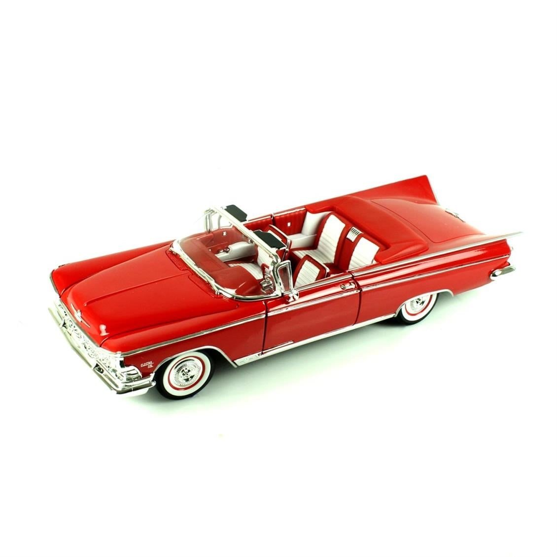 Road Signature 92598 1/18 Ölçek, 1959 Buick Electra 225, Red, Sergilemeye Hazır Metal Araba Modeli