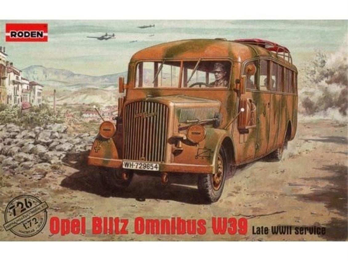 Roden 726 1/72 Ölçek, Opel Blitz Omnibus W39 Late WWII service