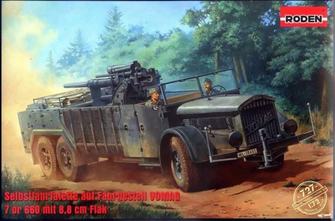 Roden 727 1/72 Ölçek, Selbstfahrlafette auf Fahrgestell VOMAG 7