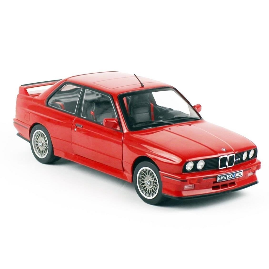 Solido 1801502 1/18 Ölçek, 1990 Bmw M3 E30 Sport Evo, Kırmızı, Sergilemeye Hazır Metal Araba Modeli