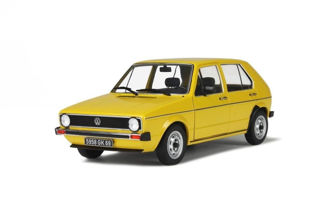 Solido S1800201 1/18 Ölçek, 1983 Volkswagen Golf-Sarı-Sergilemeye Hazır Metal Araba Modeli