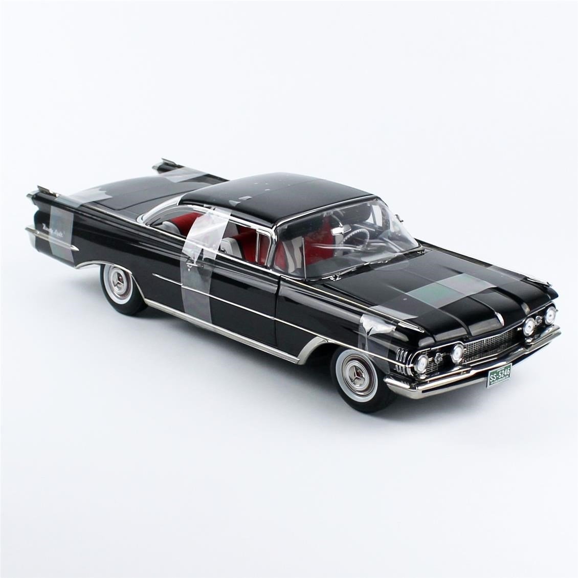Sunstar 5246 1/18 Ölçek, 1959 Oldsmobile-98, Hard Top, Ebony Siyah, Sergilemeye Hazır Metal Araba Modeli