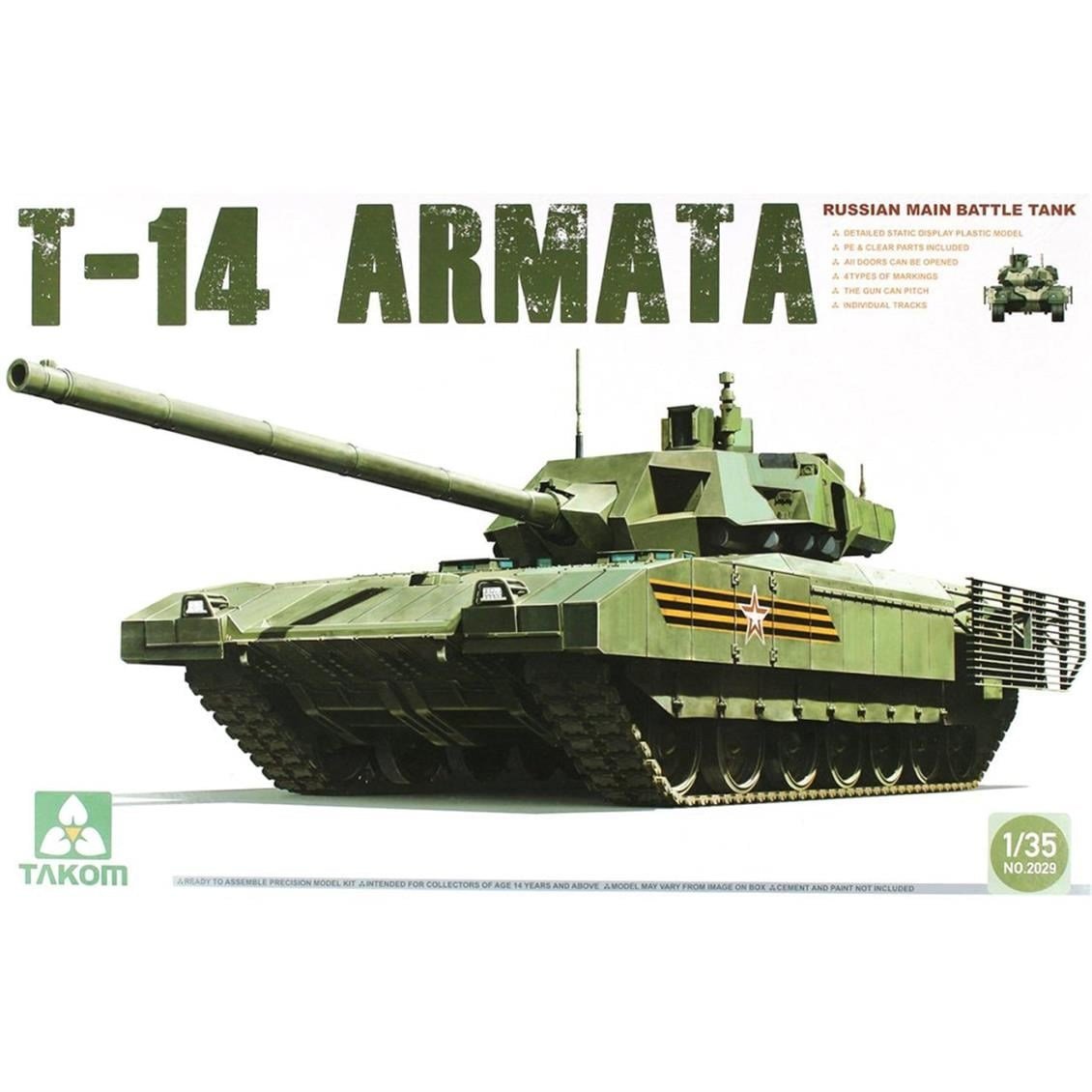 Takom 2029 1/35 Ölçek, Rus Ana Muharebe Tankı, T-14 Armata, Plastik Model kiti
